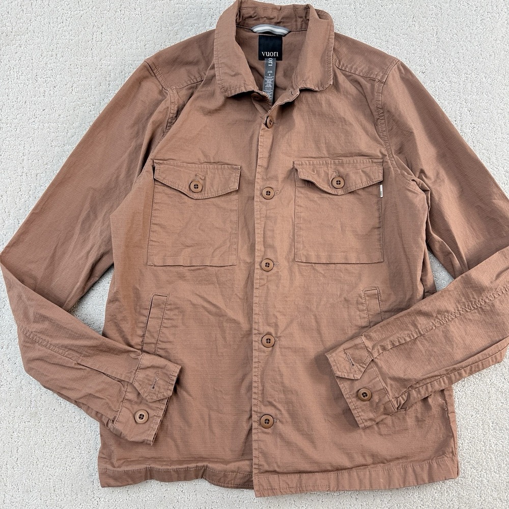 Vuori Rise & Shine Ripstop Shirt Jacket Red Russet Size S $148 V527